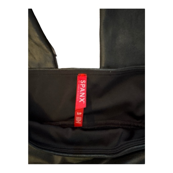 Spanx SPANXshape Faux Leather Leggings Sz S Black Compression Flattering - Picture 4 of 7